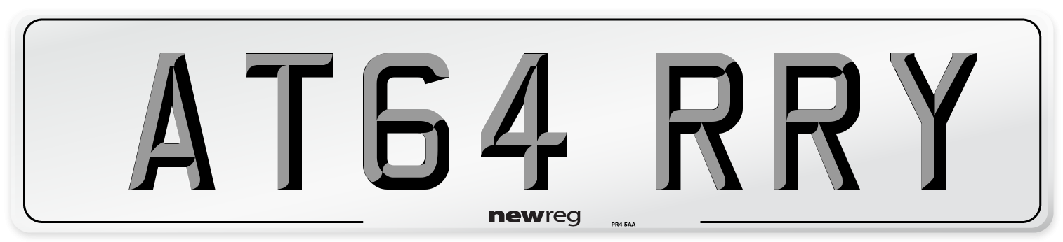 AT64 RRY Number Plate from New Reg
